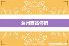兰州西站停吗
