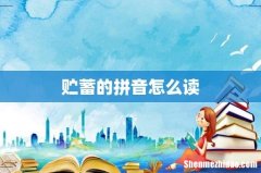 贮蓄的拼音怎么读