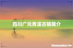 四川广元青溪古镇简介