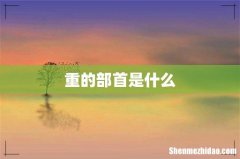 重的部首是什么