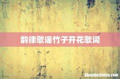 韵律歌谣竹子开花歌词