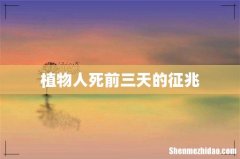 植物人死前三天的征兆