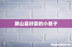 屏山县好耍的小巷子