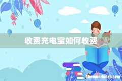 收费充电宝如何收费