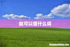 赵可以组什么词