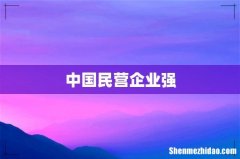 中国民营企业强