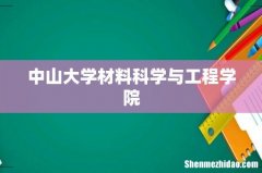 中山大学材料科学与工程学院
