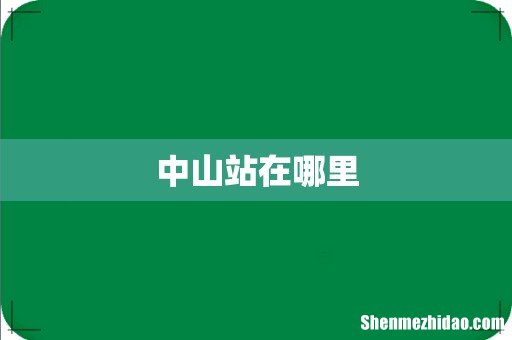中山站在哪里