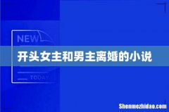 开头女主和男主离婚的小说