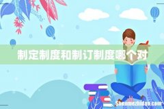 制定制度和制订制度哪个对