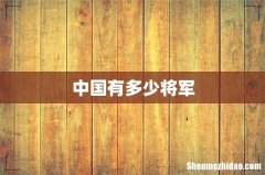中国有多少将军