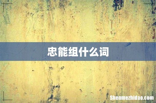 忠能组什么词