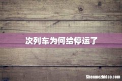 次列车为何给停运了