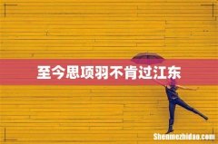 至今思项羽不肯过江东