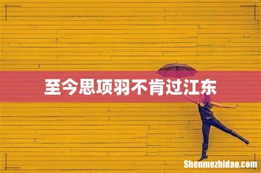 至今思项羽不肯过江东