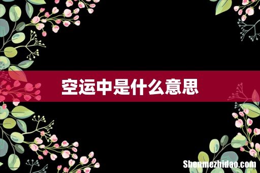空运中是什么意思