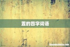 置的四字词语