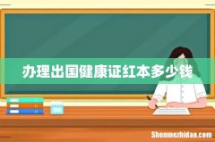 办理出国健康证红本多少钱