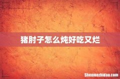 猪肘子怎么炖好吃又烂
