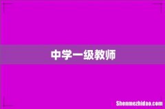 中学一级教师