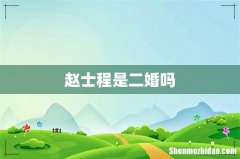 赵士程是二婚吗