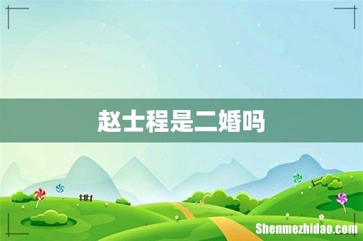 赵士程是二婚吗