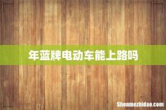 年蓝牌电动车能上路吗