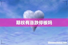 期权有涨跌停板吗