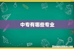 中专有哪些专业