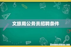 文旅局公务员招聘条件