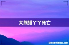 大熊猫丫丫死亡