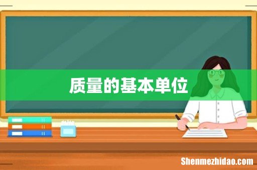 质量的基本单位