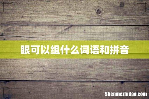 眼可以组什么词语和拼音