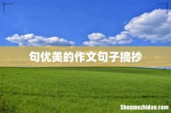 句优美的作文句子摘抄