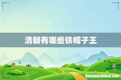 清朝有哪些铁帽子王