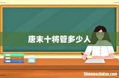 唐末十将管多少人