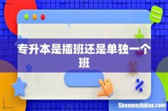 专升本是插班还是单独一个班