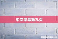 中文字幕第九页