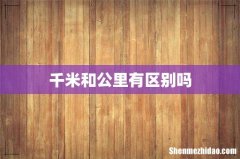千米和公里有区别吗
