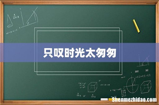 只叹时光太匆匆