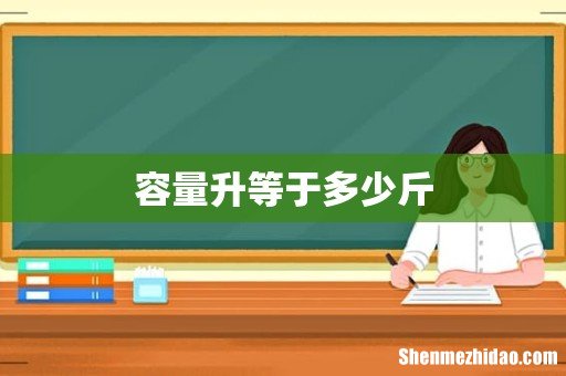 容量升等于多少斤