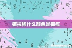 猫拉稀什么颜色是猫瘟