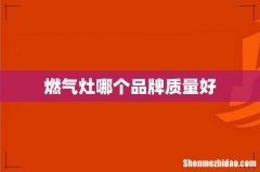 燃气灶哪个品牌质量好