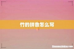 竹的拼音怎么写