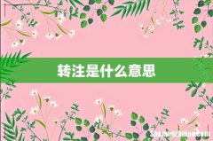 转注是什么意思
