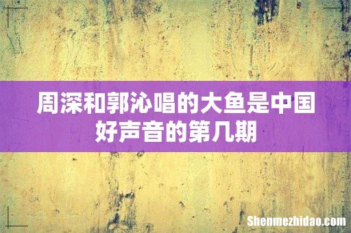 周深和郭沁唱的大鱼是中国好声音的第几期