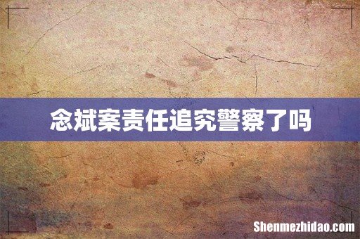 念斌案责任追究警察了吗