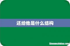 还给他是什么结构
