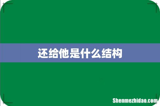 还给他是什么结构