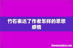 竹石表达了作者怎样的思想感情